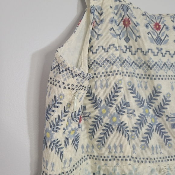 ANTHROPOLOGIE FOREVER THAT GIRL Boho Floral Lace Up Peplum Tank - Picture 8 of 14